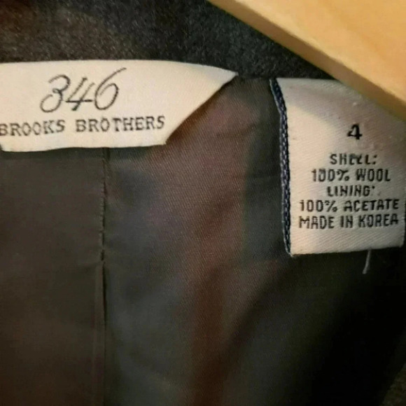 Brooks Brothers 346 4 Gray wool 3 button career blazer - Picture 3 of 4